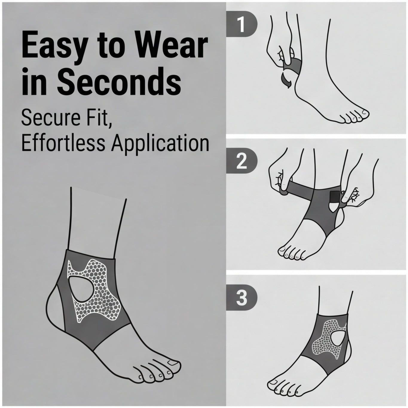Heel support ankle brace