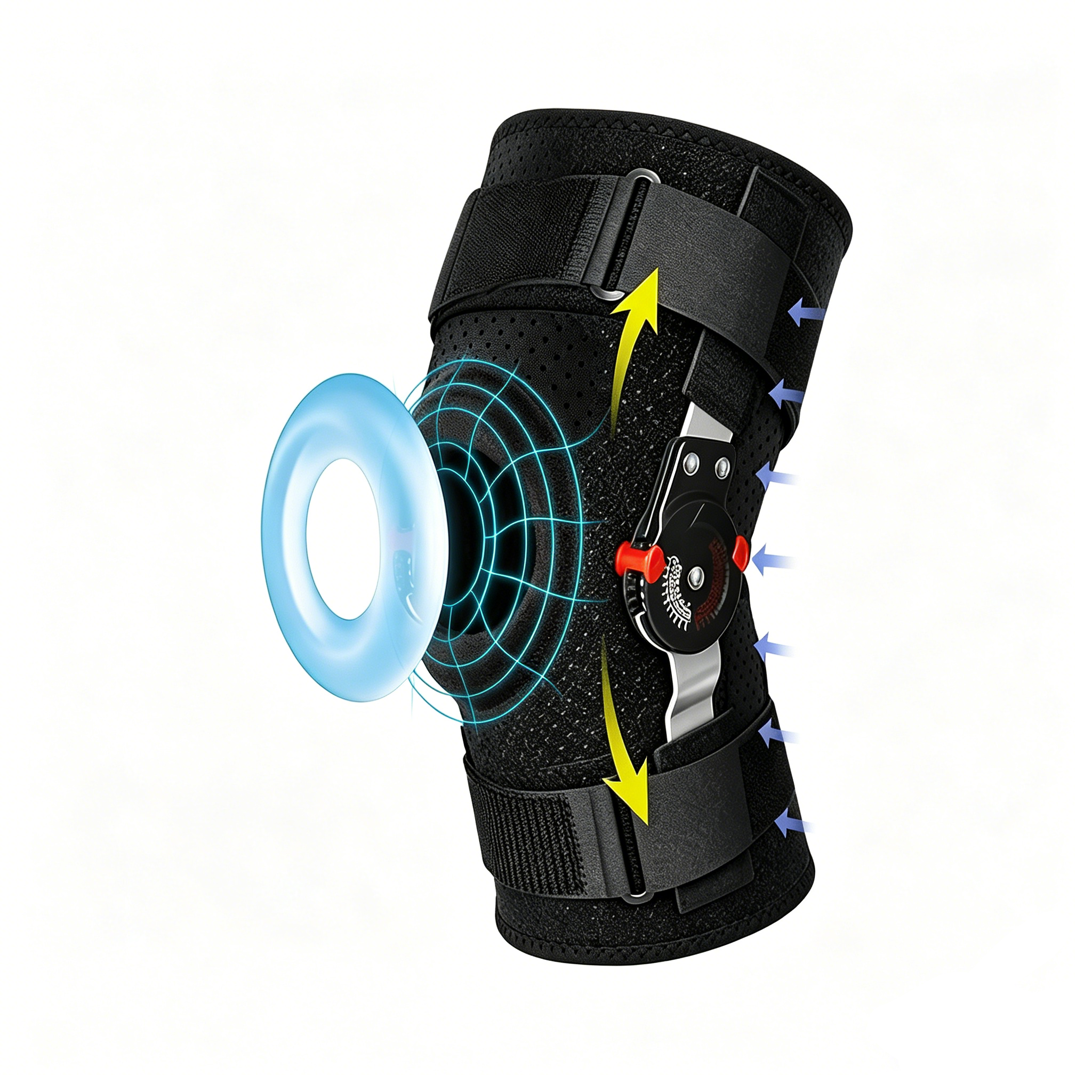 Adjustable sports knee brace