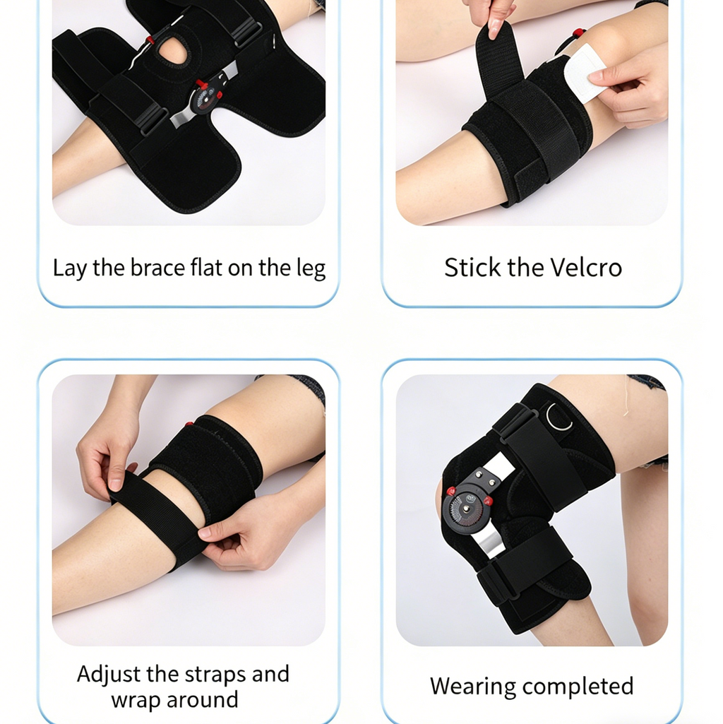 Adjustable sports knee brace