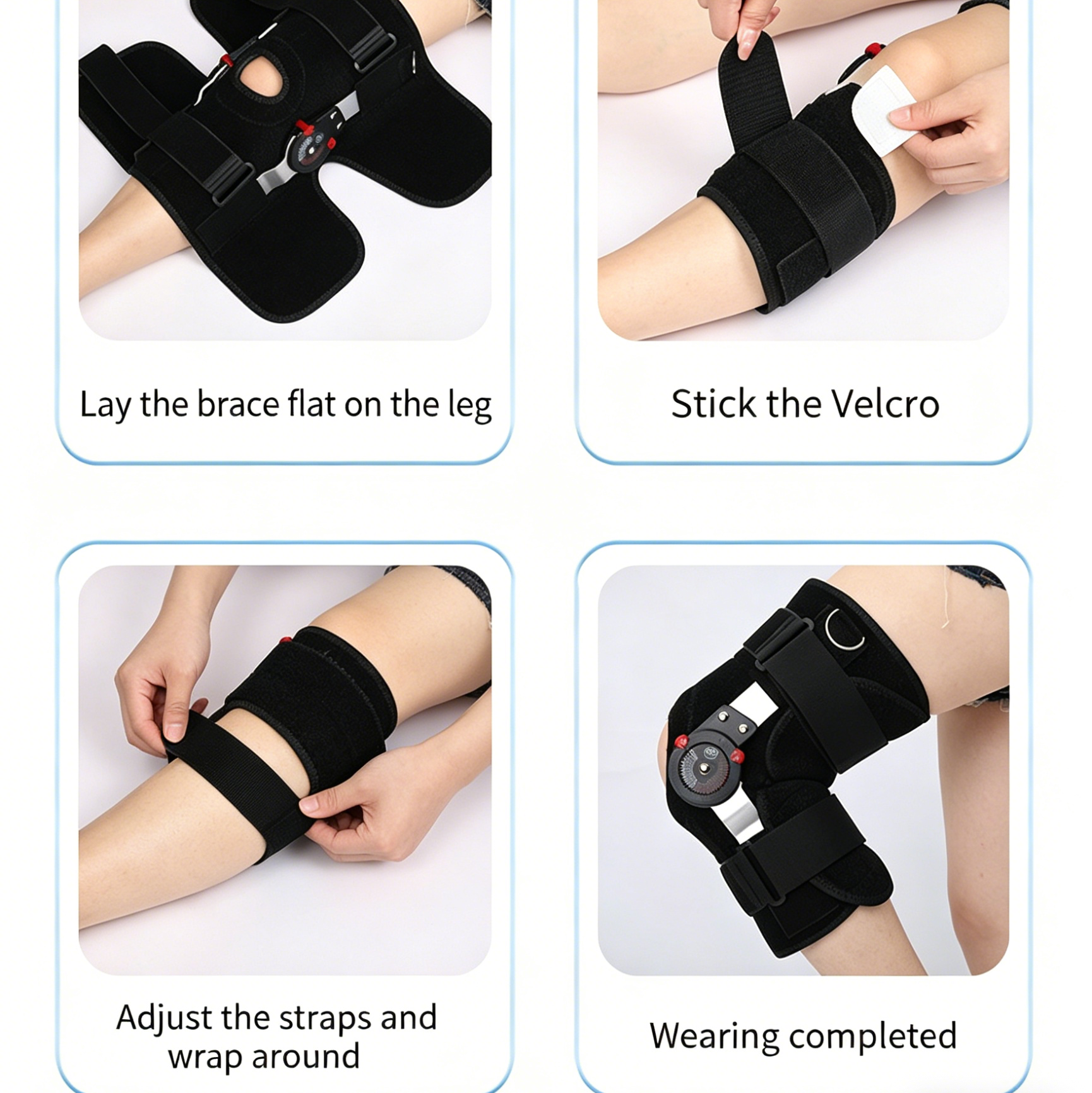 Adjustable sports knee brace