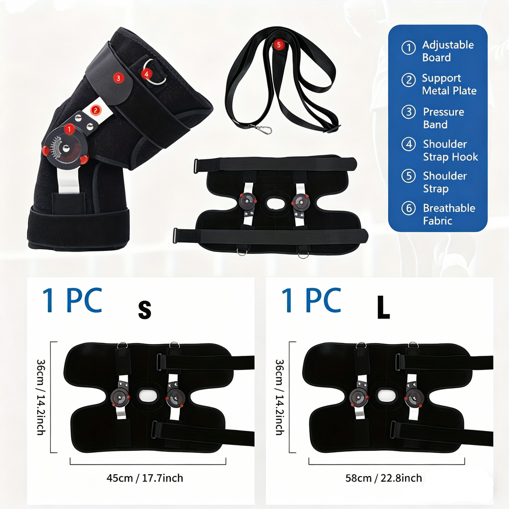 Adjustable sports knee brace