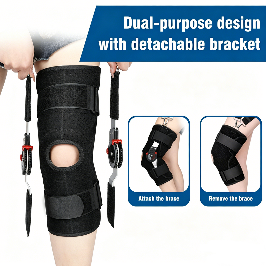 Adjustable sports knee brace