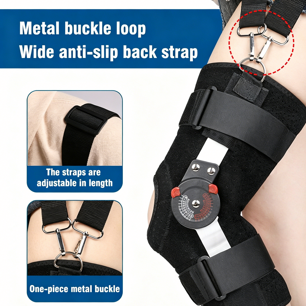 Adjustable sports knee brace